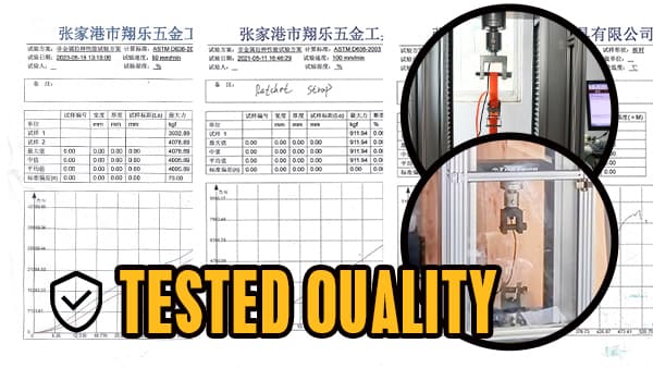 Image representing tested quality of products, meeting standards like EN 12195-2