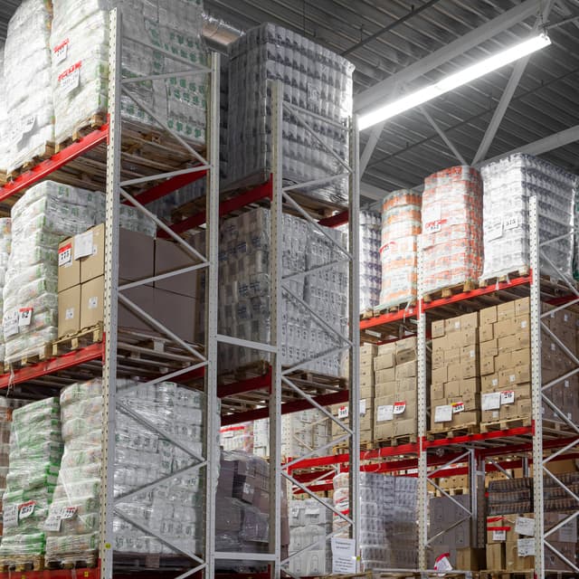 Large warehouse storage centre indicating partnership support